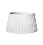 Portable Shade Program 14.5x8 Table Pleated Tapered Drum Shade White Fabric White Spider