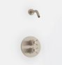 Trask Shower Set Thermostatic Trim Cross Handle BN