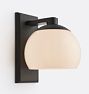 Loren 9.25in Sconce Single Oil Rubbed Bronze Cased White