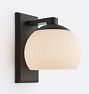 Loren 9.25in Sconce Single Oil Rubbed Bronze Reeded Clear
