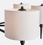 Rhone Chandelier, 36" Width in Fabric Shades