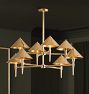 Rhone Double Tier Chandelier, 48" Width in Metal Shades