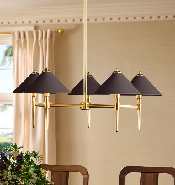 Rhone Chandelier, 36" Width in Metal Shades by Rejuvenation