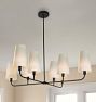 Ansel 42" Chandelier, Fabric Shades