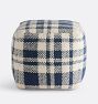 Plaid Wool Pouf