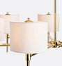 Rhone Chandelier, 48" Width in Fabric Shades