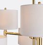 Rhone Double Tier Chandelier, 48" Width in Fabric Shades