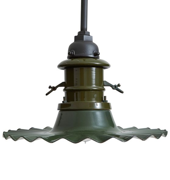 Vintage Industrial Radial Wave Pendant by Rejuvenation