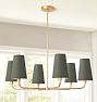 Ansel 34" Chandelier, Metal Shades