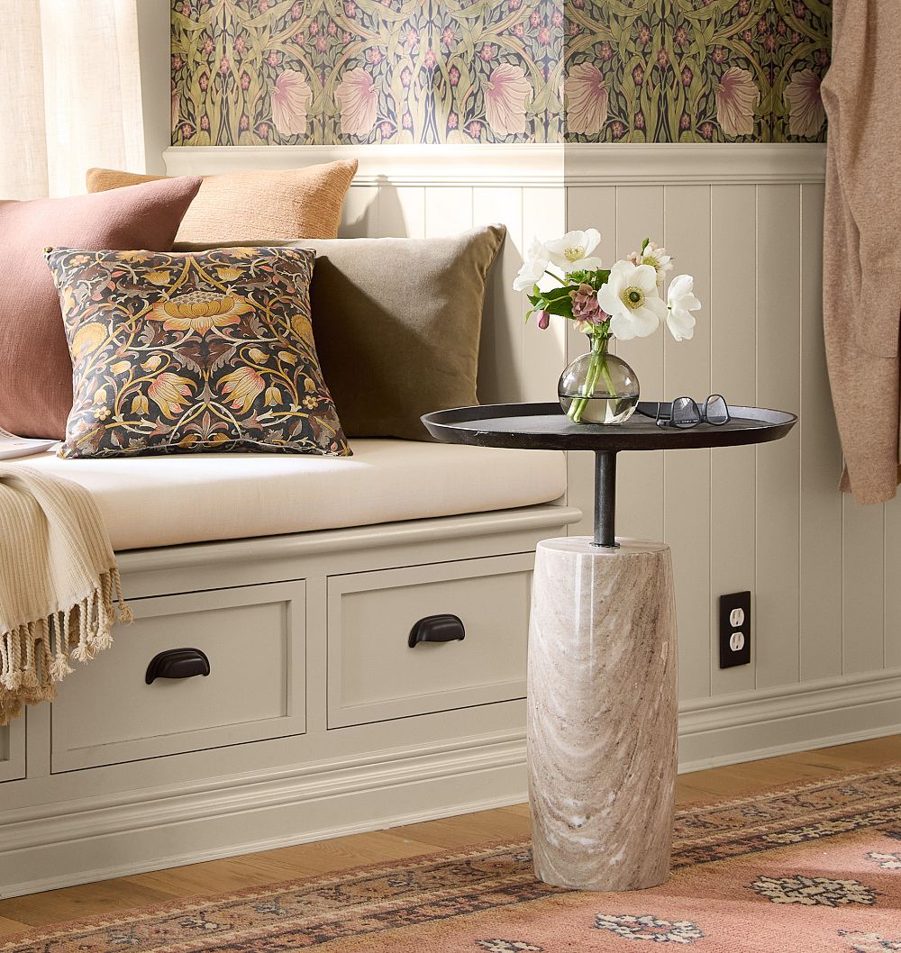 Kindra Marble Accent Table by Rejuvenation