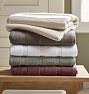 Waffle Stripe Organic Terry Cotton Towel