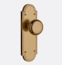 Thalia Interior Door Set, Knob - Passage - Heritage Brass