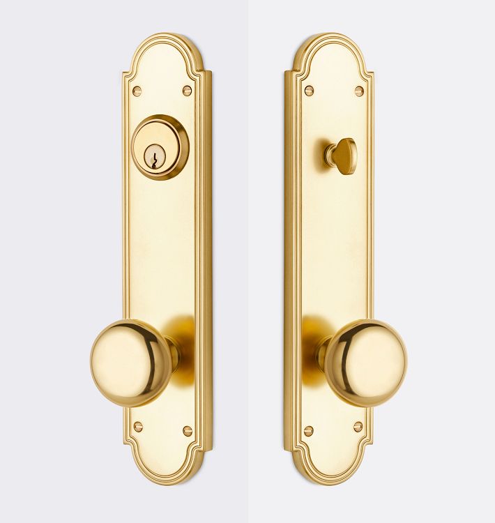 Raegan Lever Exterior Bronze Door Set | Rejuvenation