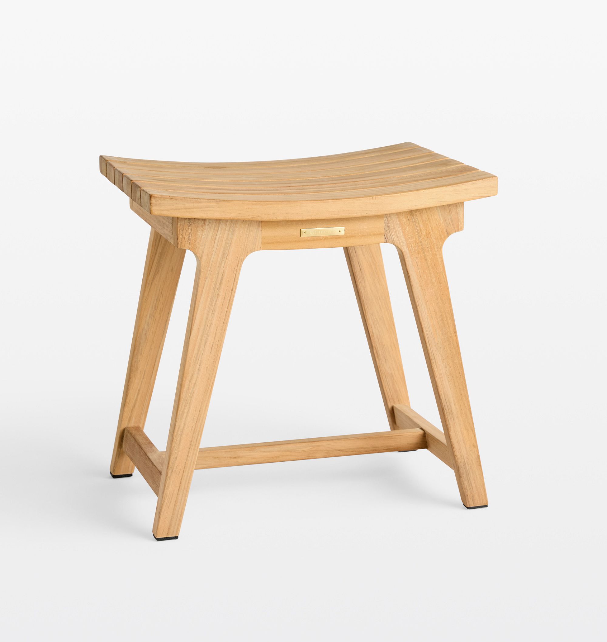 Odin Curved Teak Shower Bench by Rejuvenation