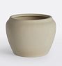 Open Box: Maria Earthenware Planter - 9" Dia x 6-7/10" H - Matte Light Silt
