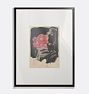 Red Rose Framed Reproduction Wall Art Print 12"x16" by Carel Adolph Lion Cachet