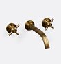 Edy Widespread Wall Mount Faucet - Antique - 5"