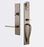 Arlo D-Handle Lever Exterior Bronze Door Set - Right-Handed - Pewter Bronze