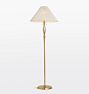 Raveena 63in Floor Lamp Aged Brass with Pleated Slope Shade