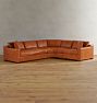 Sublimity Left Arm Sofa Curved Wedge Classic Bench Cushion 3 Piece Copeland Cider
