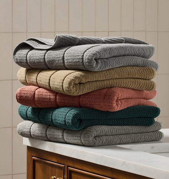 Channel Tile Organic Terry Cotton Towel | Rejuvenation