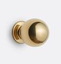 Classic Ball Knob, Mini - Unlacquered Brass