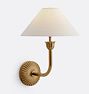 Lilith Single Sconce HEB w/ White Shade