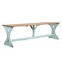 Vintage Traditional Worktable with Blue Painted Trestle Base