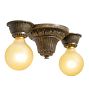 Vintage  Classical Revival Flush Mount with Linear Motif