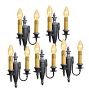 Vintage Classical Revival Double Sconces with Sheild Backplate Set of 5