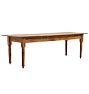 Vintage Traditional Pine Dining Table with Turned Legs
