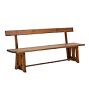 Vintage Traditional French Pine Bench with Trestle Base