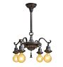 Vintage Classical Revival Chandelier with Floral Motif