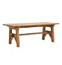 Vintage Traditional Oak Dining Table with Trestle Base