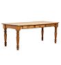 Vintage Traditional 3-Drawer Dining Table with Turned Legs