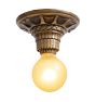 Vintage  Classical Revival Simple Flush Mount with Leaf Motif