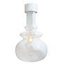 Vintage Mid Century Modern Italian Flush Mount with White Murano Glass Shade