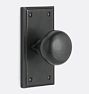 Open Box: Raegan Knob Interior Bronze Door Set, Privacy (2.75") - Charcoal Bronze