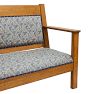 Vintage Arts and Crafts Upholstered Oak Bench