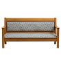 Vintage Arts and Crafts Upholstered Oak Bench