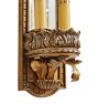 Vintage Classical Revival 19th Century Sconce with Large Etched Mirror Backplate and Bobeches