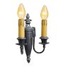Vintage Classical Revival Double Sconces with Shield Backplate Set of 5