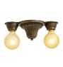 Vintage  Classical Revival Flush Mount with Linear Motif