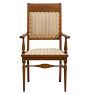 Vintage Classical Revival Striped Upholstery Dining Chairs Set of 6