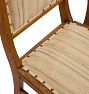 Vintage Classical Revival Striped Upholstery Dining Chairs Set of 6