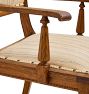 Vintage Classical Revival Striped Upholstery Dining Chairs Set of 6