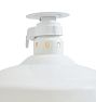 Vintage Industrial Flush Mount with White Enamel Shade 17" Diameter