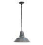 Vintage Industrial Pendant with Gray Enamel Shade Set of 7