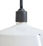 Vintage Industrial Pendant with White Enamel Shade 16 1/2" Diameter