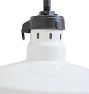 Vintage Industrial Pendant with White Enamel Shade 18 1/2" Diameter